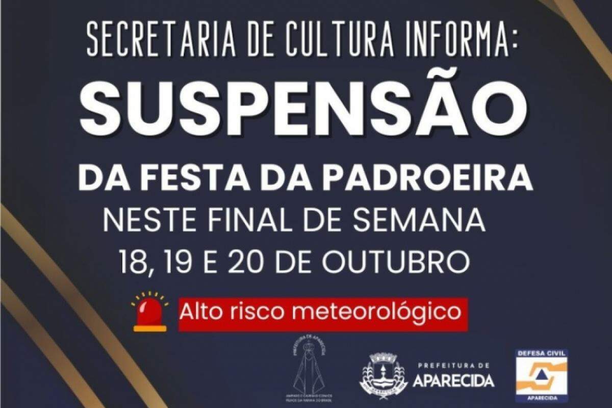 Aviso da Prefeitura de Aparecida