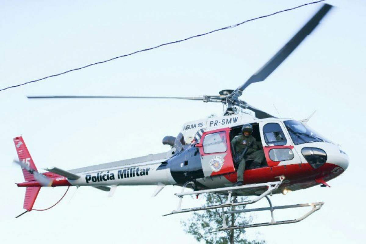 Helicóptero da PM ajudou na operação