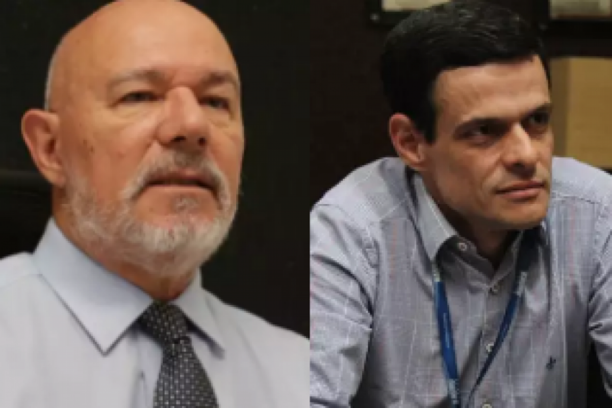 Elion Pontechelle Junior, consultor jurídico da CDL e Ivan Mouta, gerente-geral do Bauru Shopping