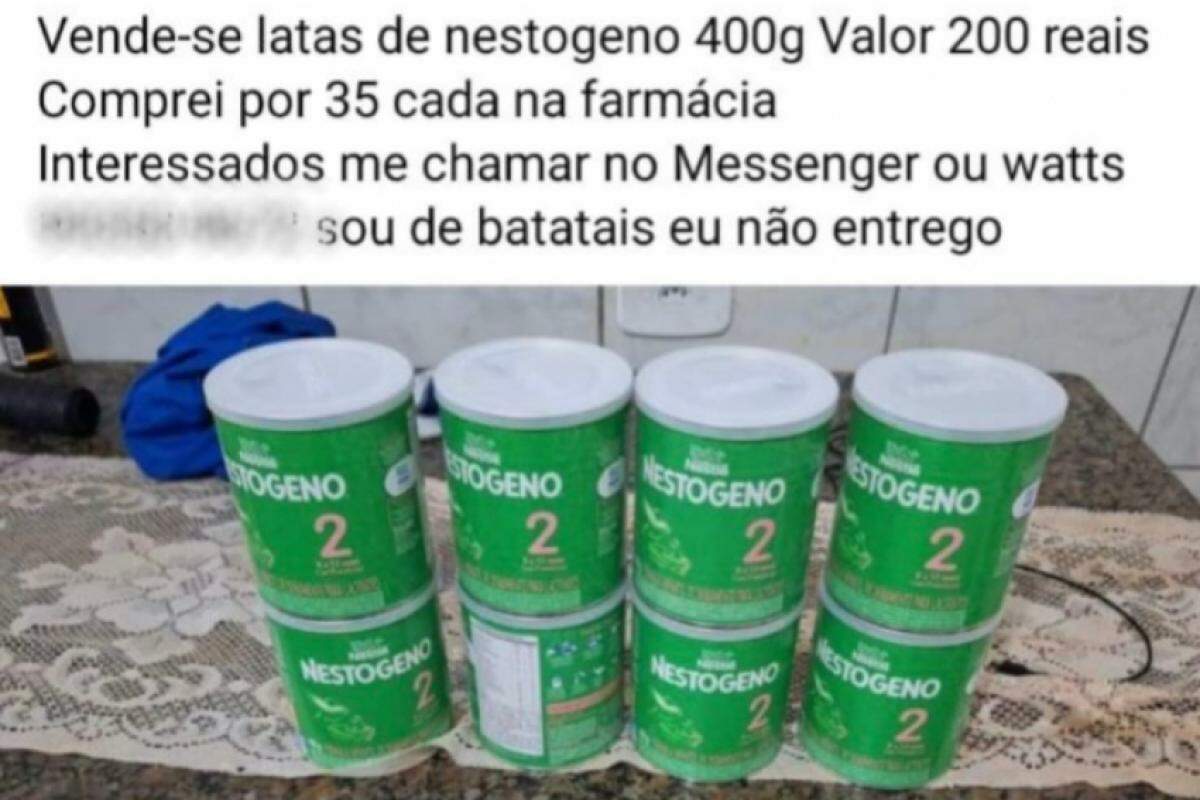 Latas de leite vendidas ilegalmente por casal que recebia o produto da rede pública de saúde para a filha