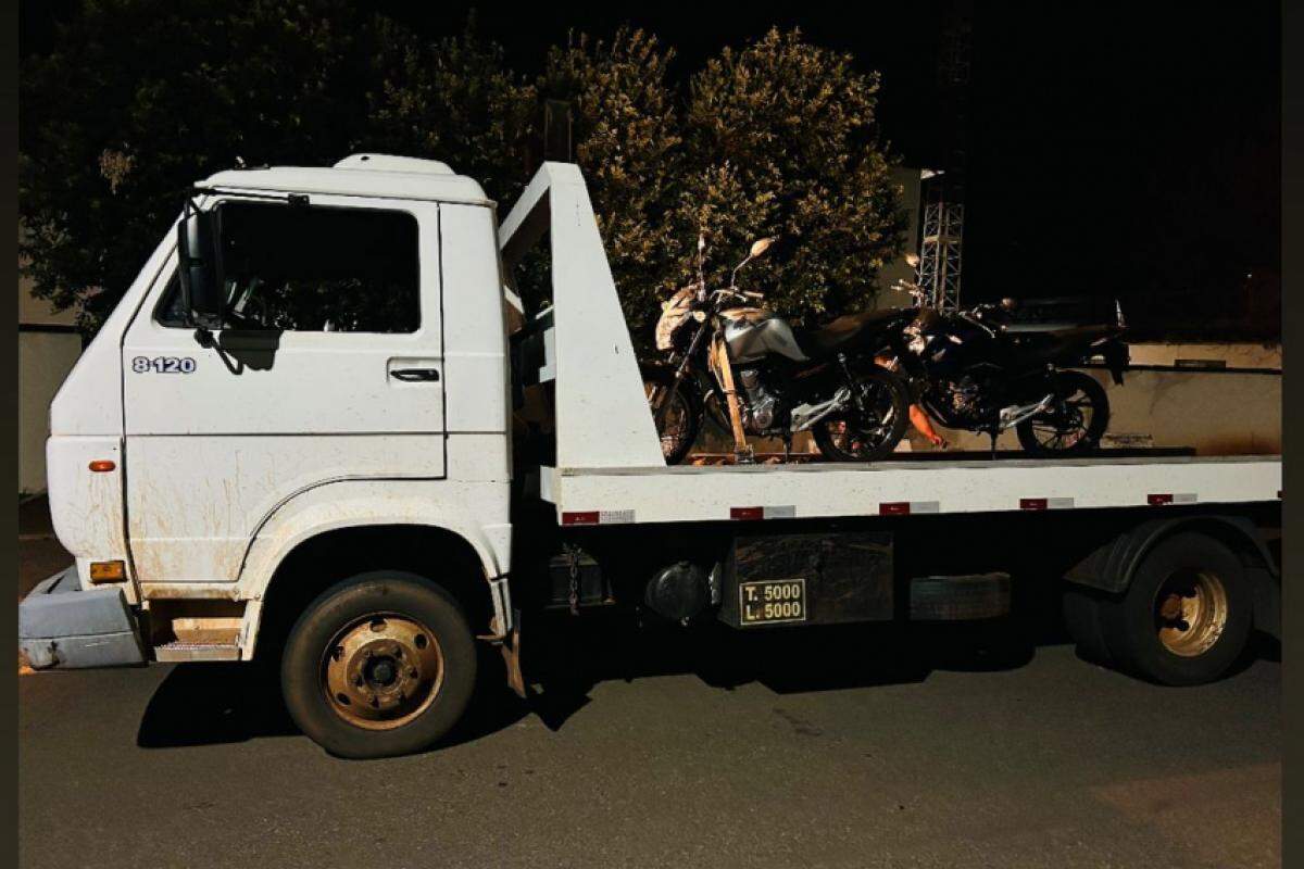 Motos apreendidas pela Polícia Militar