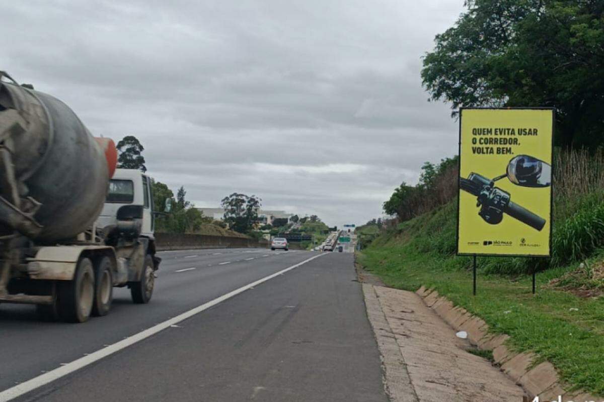 Os alertas estão sendo instalados na rodovia Anhanguera