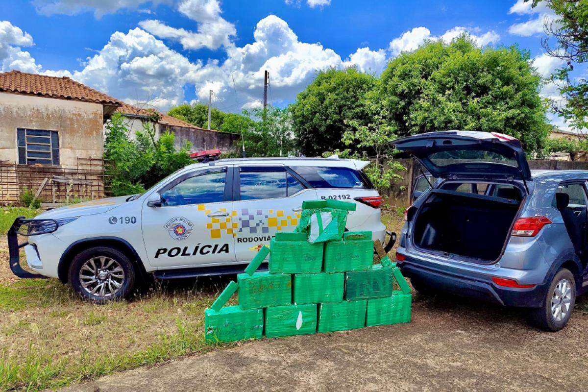 Apreensão de droga e do carro pela equipe TOR