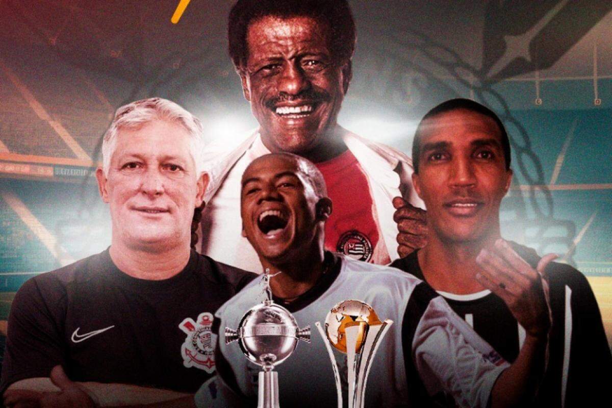 Encontro de craques expõe taças de Mundial do Corinthians