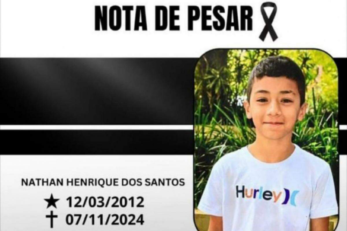 Postagem sobre a morte do estudante de Taubaté