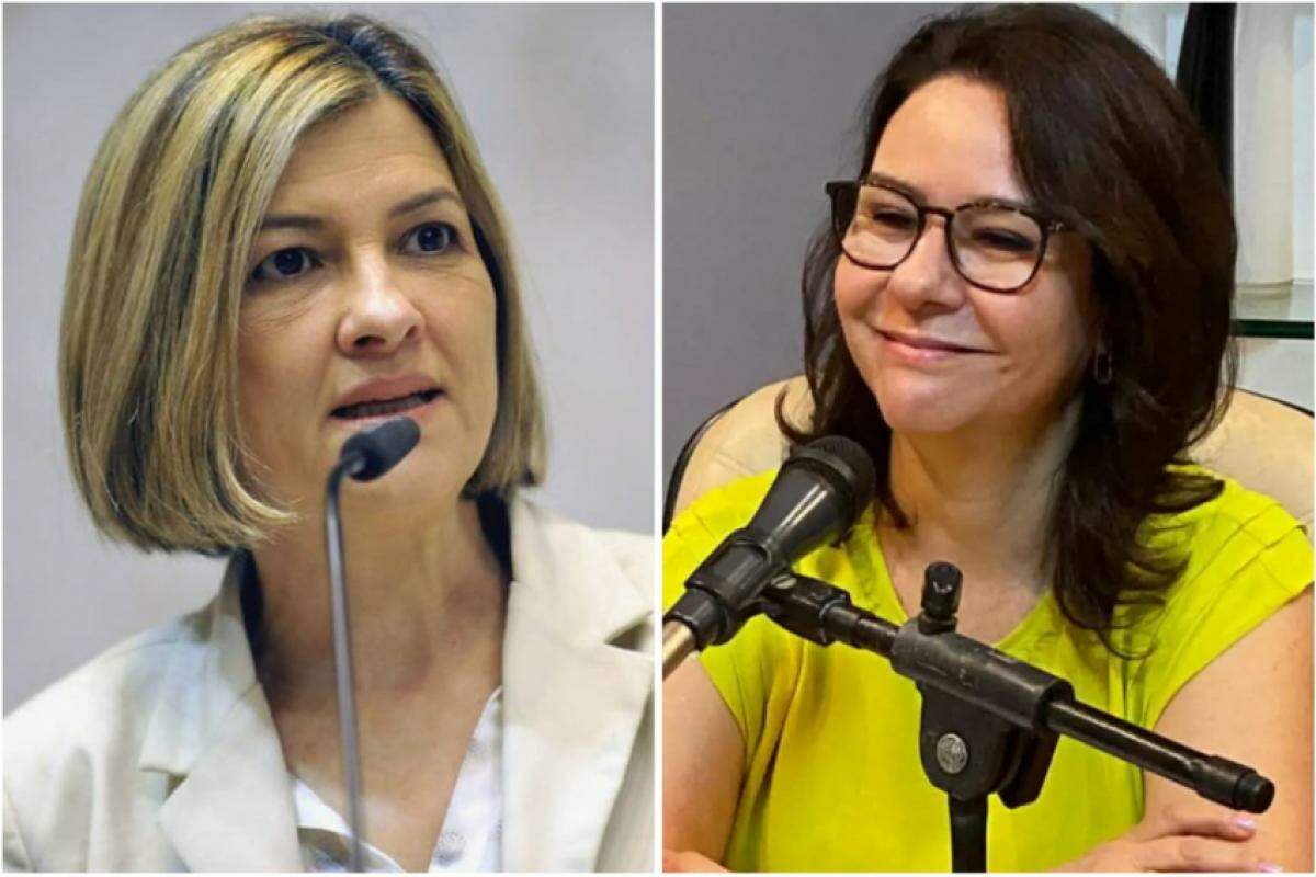 Deputada estadual Delegada Graciela (PL) e secretária Municipal de Educação, Márcia Gatti, respectivamente 