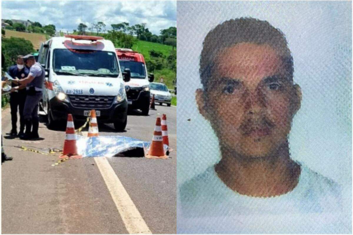 Equipes do Samu realizaram o atendimento no local do acidente na Ronan Rocha em que morreu o motociclista Adriano Pereira Gomes