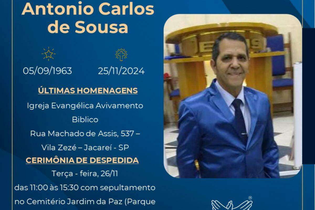 Antônio Carlos de Sousa morreu aos 61 anos