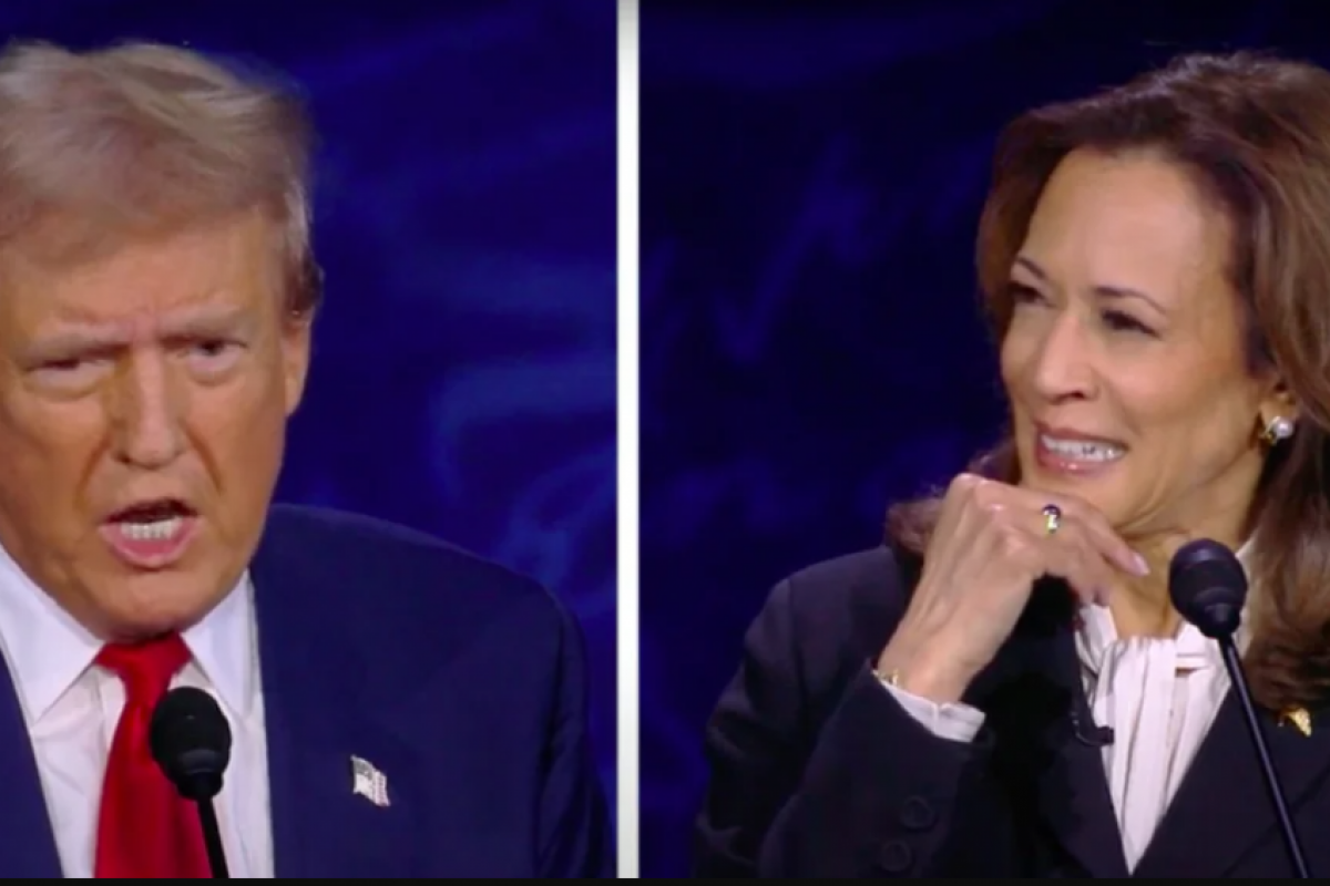 Donald Trump e Kamala Harris duelam na corrida pela presidência dos EUA