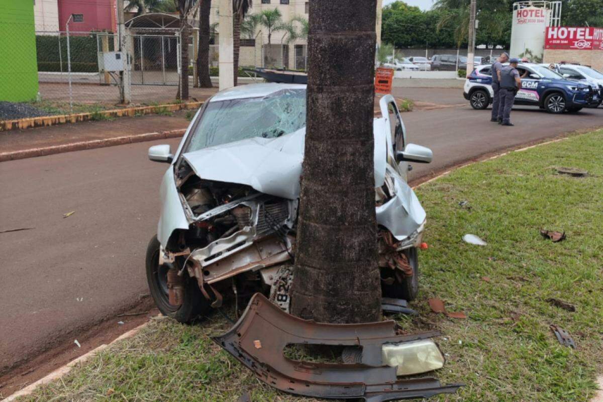 Homem morreu após bater carro em coqueiro