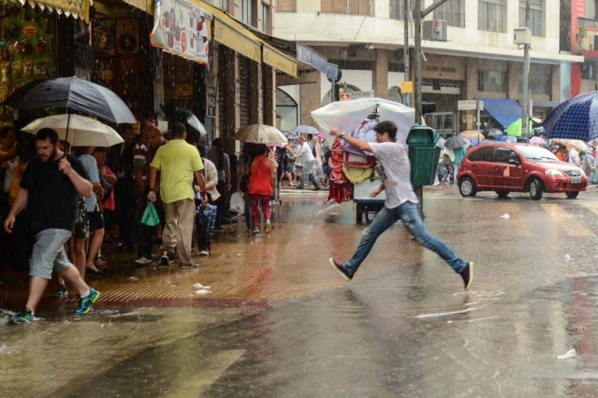 O tempo instável e chuvoso não permite que as temperaturas subam muito. 