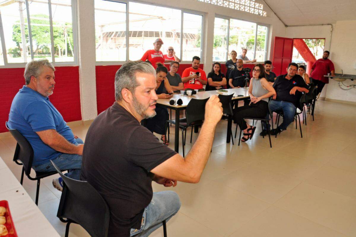 Rodrigo e Reinaldo Mandaliti, no 1.º Café Norusca com a Imprensa