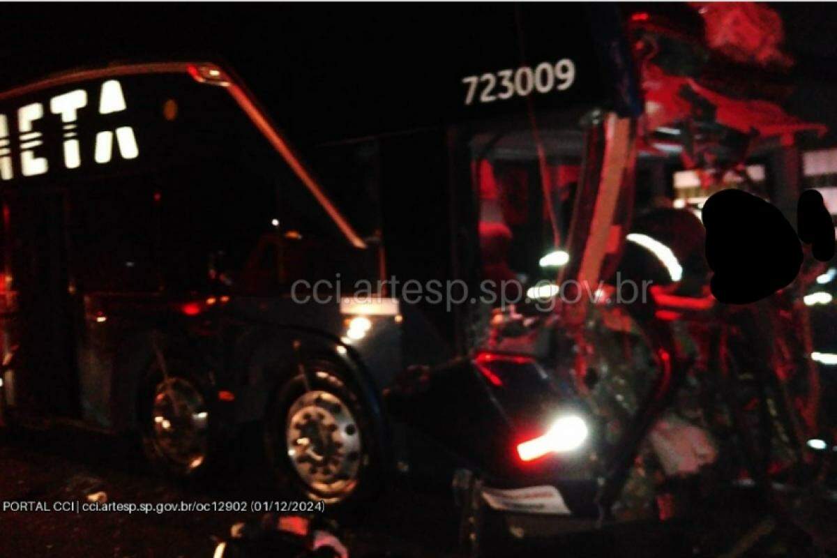 Ônibus seguia da cidade de São Paulo para a cidade de Franca no momento do acidente 