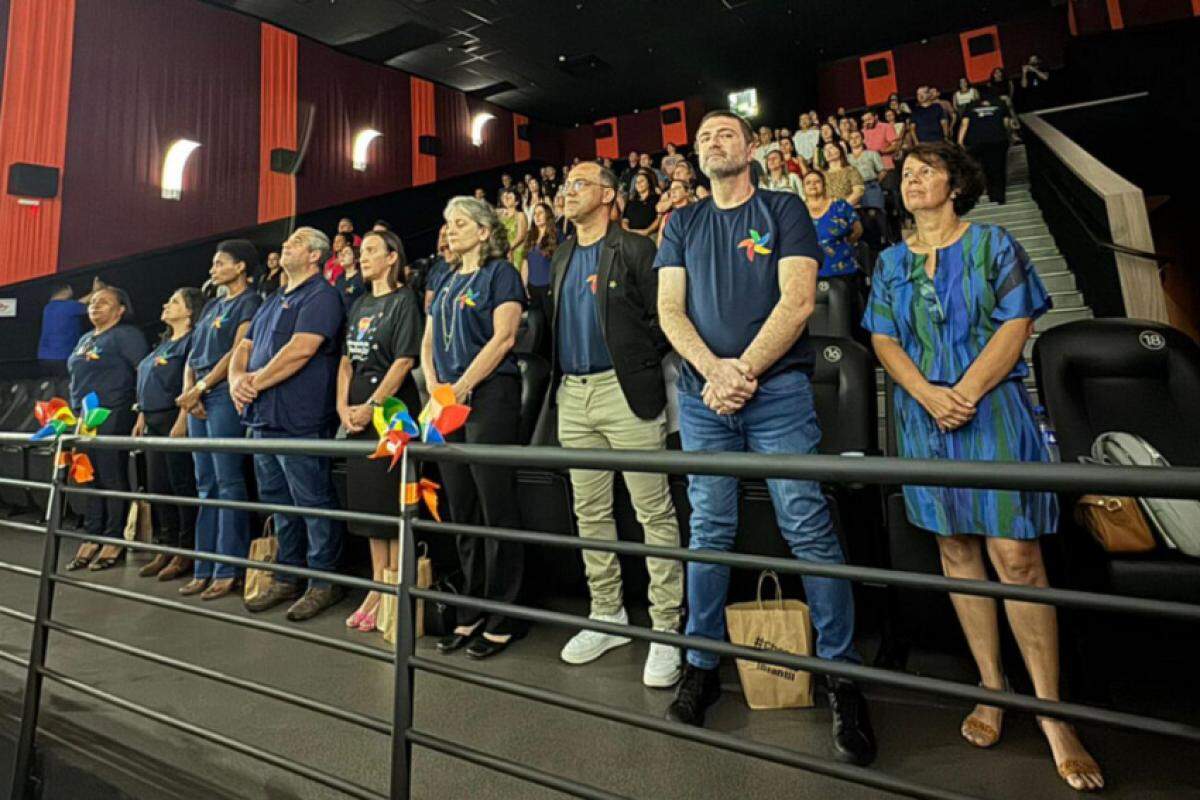 O lançamento ocorreu no cinema do Shopping Alegria, onde houve palestra e exibição de um curta-metragem