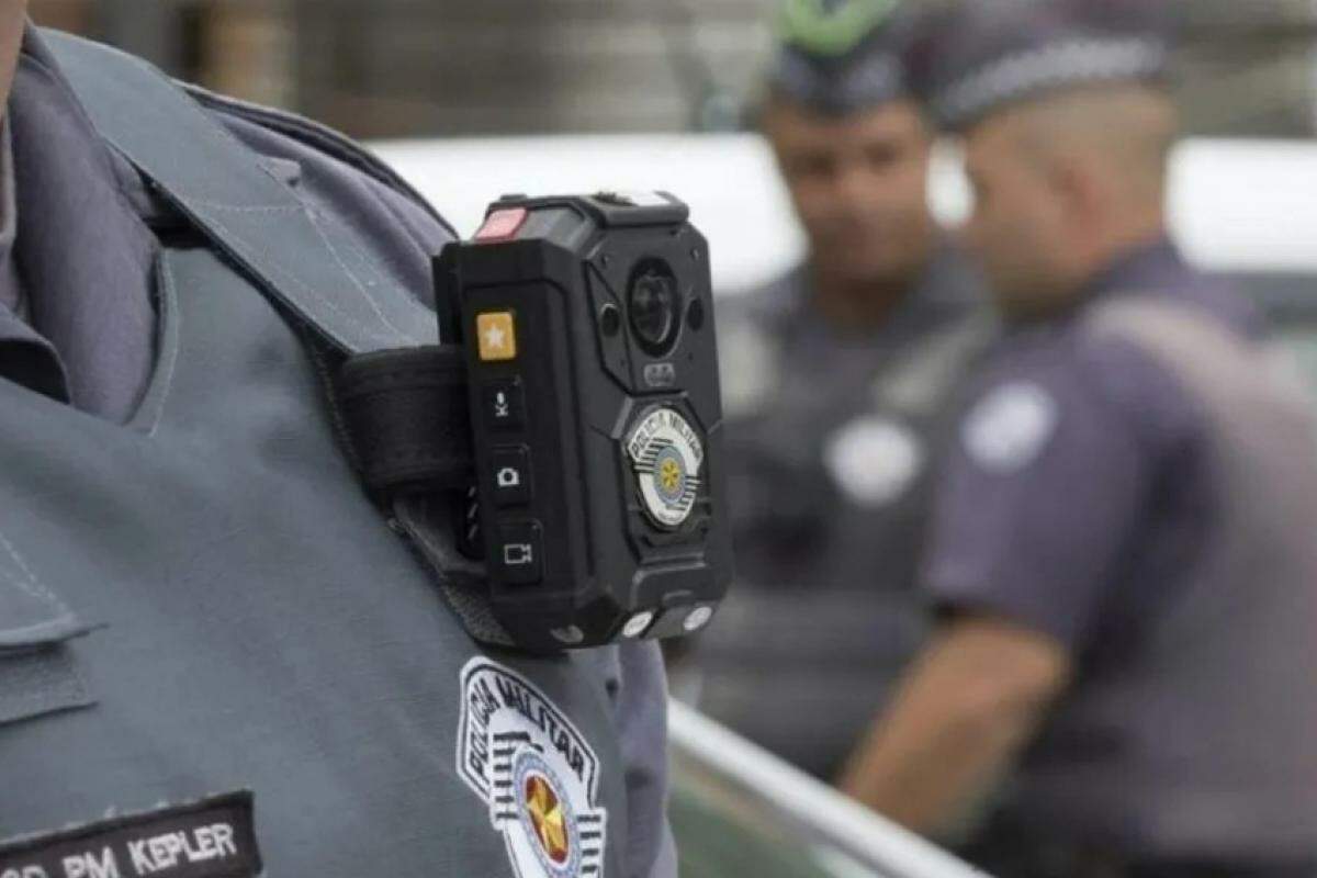 Câmera corporal usada pela Polícia Militar de São Paulo