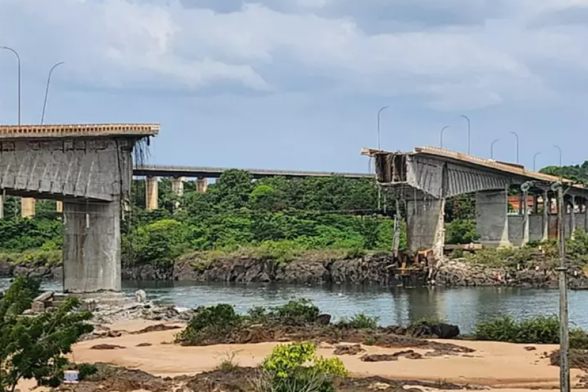 Vídeos registraram queda de ponte entre Tocantins e Maranhão