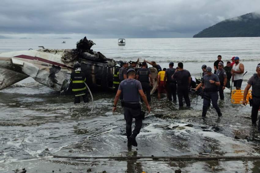 Destroços do avião