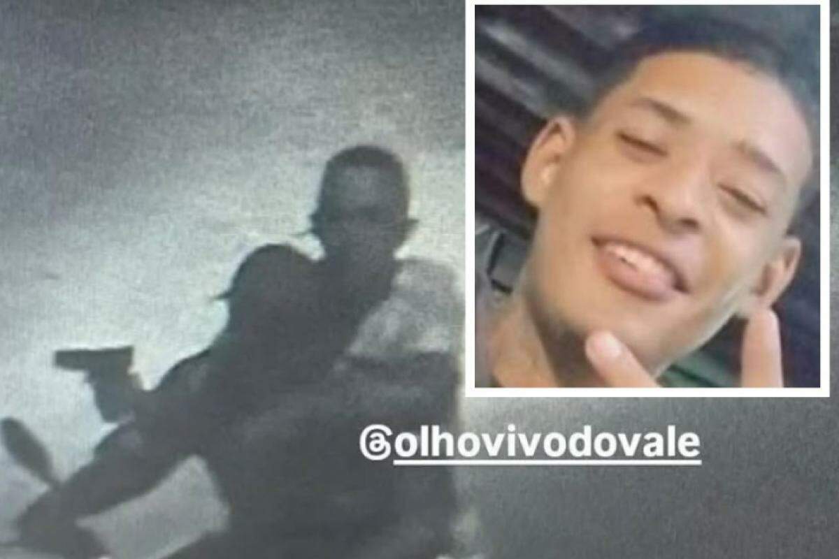 No detalhe, Enderson; e na foto, os dois envolvidos no crime