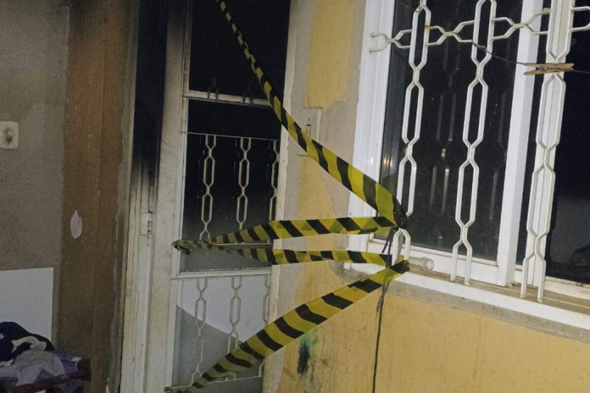 Apartamento interditado após o incêndio