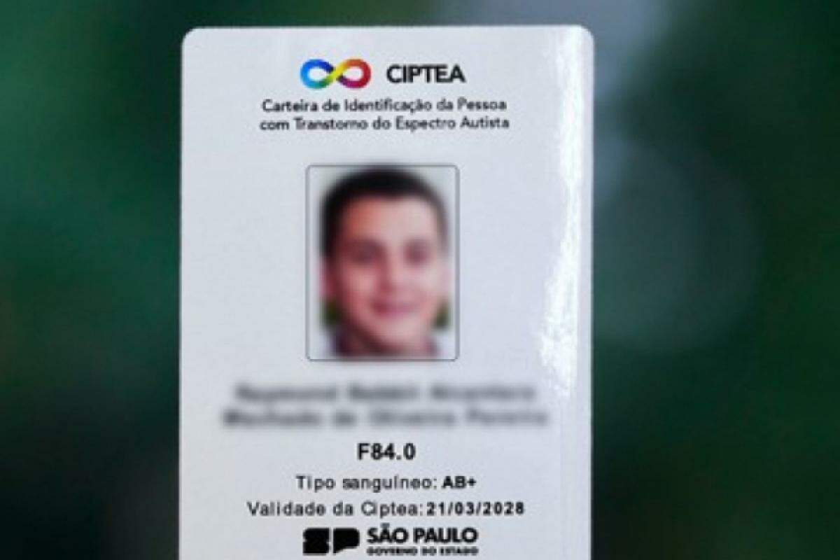 Modelo da carteira de identificação