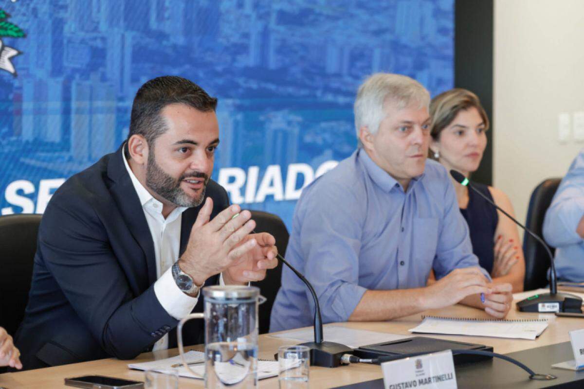 Gustavo Martinelli e seu vice, Ricardo Benassi, na reunião