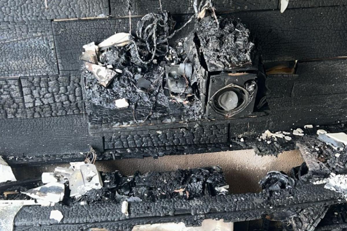 Aquecedor pegou fogo