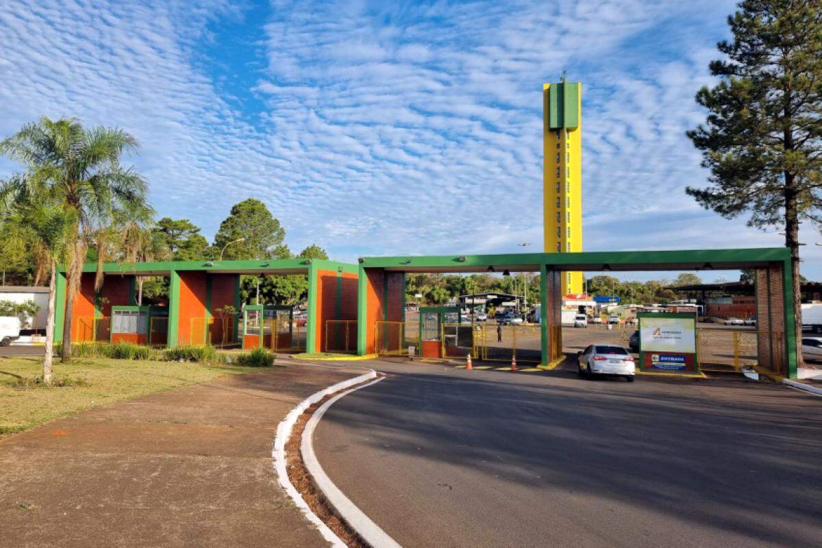 Entrada da Ceagesp, no Núcleo Geisel, em Bauru