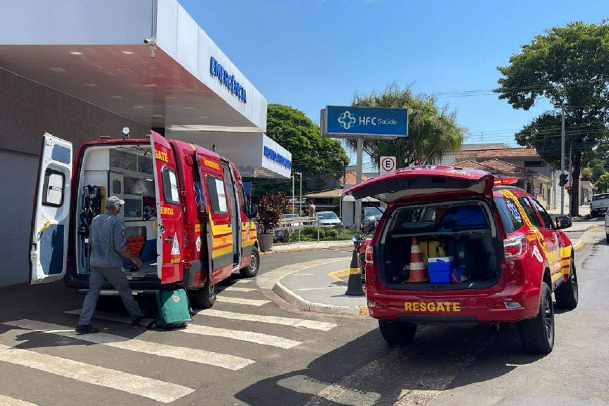 A vitima foi encaminhada pela equipe de resgate ao HFC.