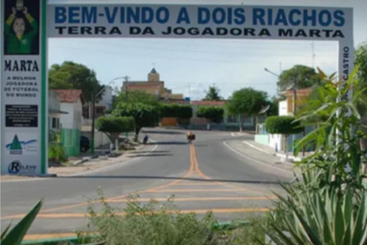 Entrada da cidade de Dois Riachos