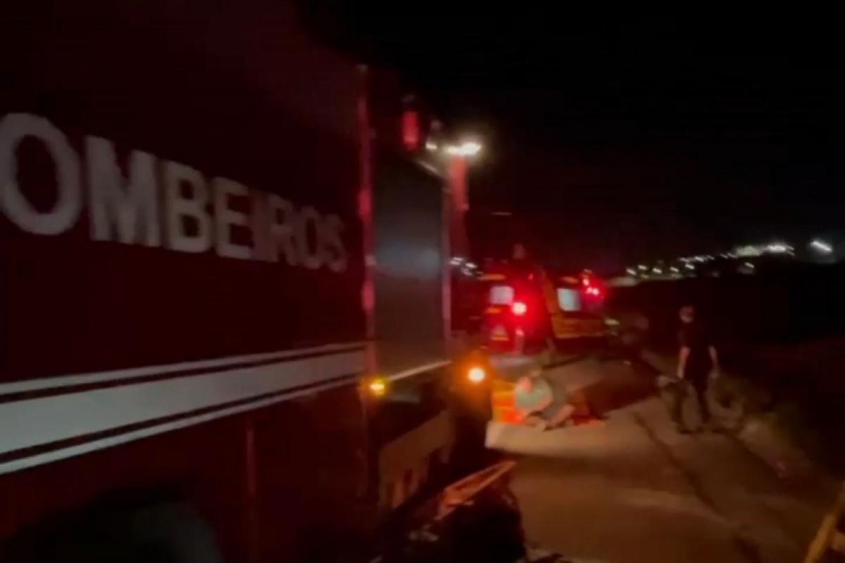 Local do acidente na Dutra