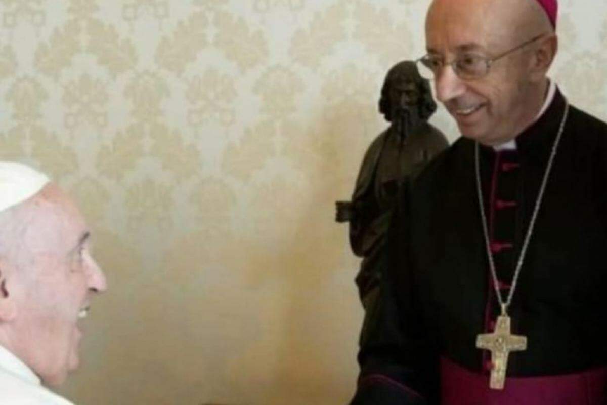 Bispo Bom Paulo em visita ao Papa Francisco