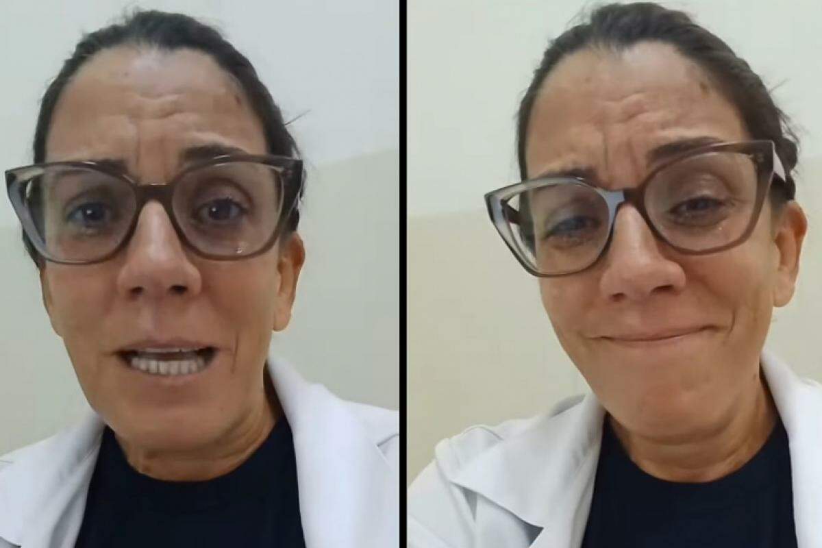 Médica chorou durante a gravação do vídeo