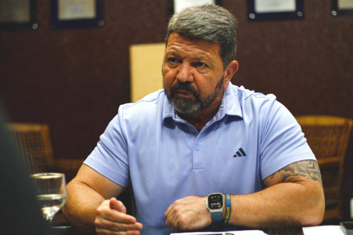O deputado estadual Major Mecca (PL) em entrevista ao JC