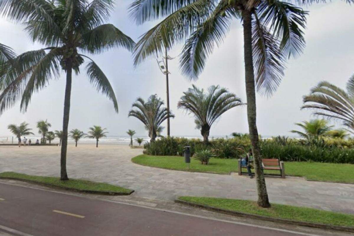 Praia em que os afogamentos aconteceram, em Praia Grande