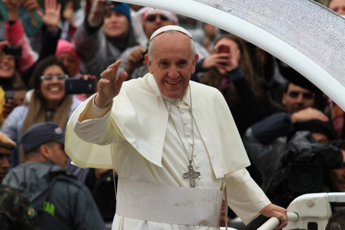 Papa Francisco durante sua visita em Aparecida