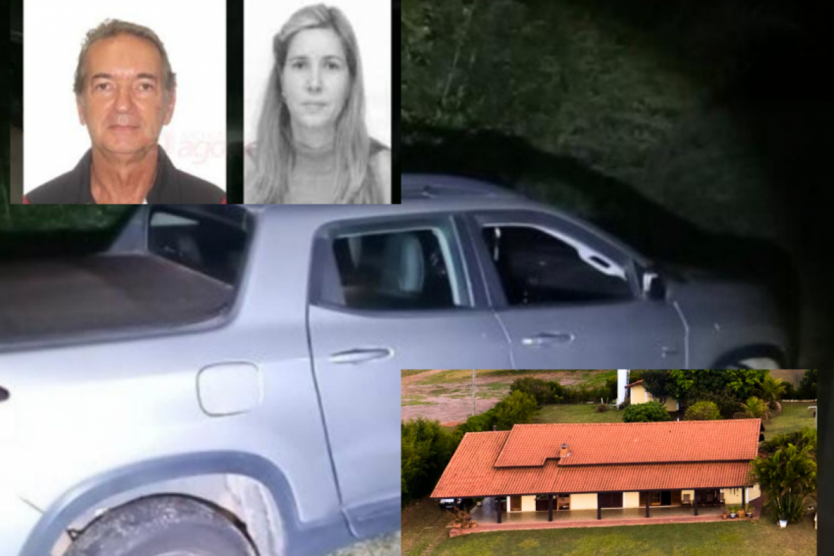 O casal de empresários saiu para passar o fim de semana na chácara e foi encontrado morto no carro.
