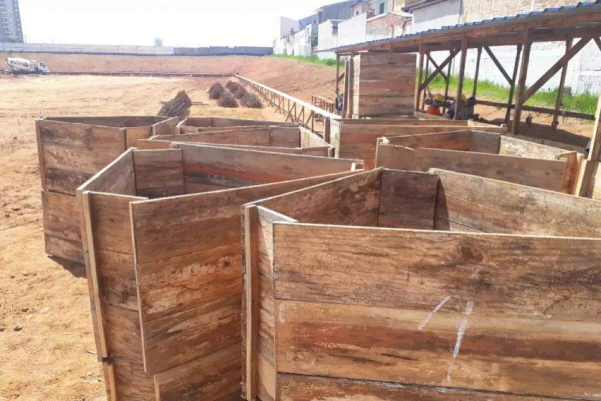 Registro divulgado pela Prefeitura no início da obra