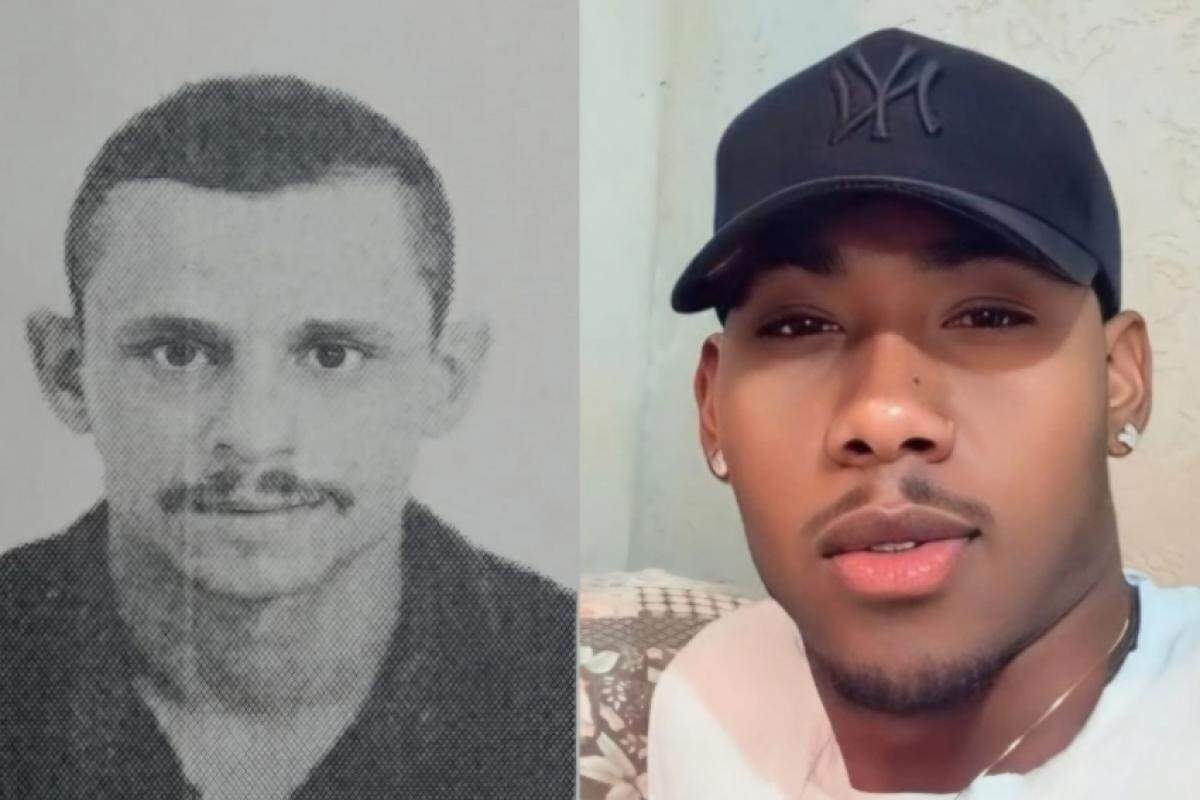 À esquerda, o suspeito Tiago Inácio da Silva; à direita, a vítima Crystian Rian dos Santos