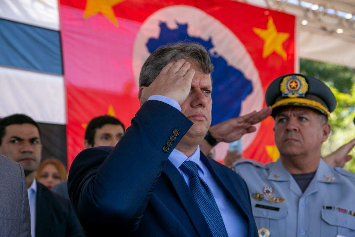 O governador de São Paulo, Tarcísio de Freitas (Republicanos)