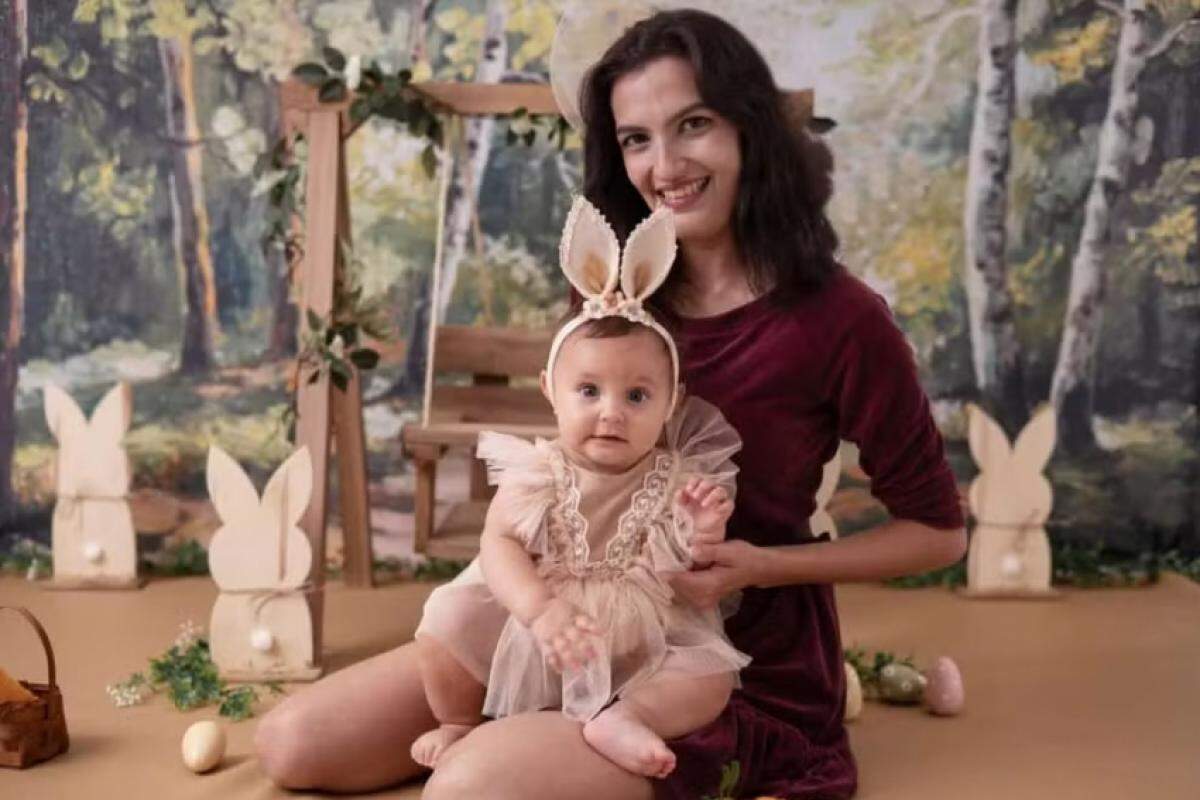 Giulia Melo e a filha Cecília Melo, que morreram em acidente em Tremembé