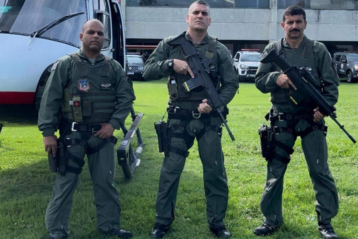 Policiais que participaram da 'Operação Impacto Integrada' em São José