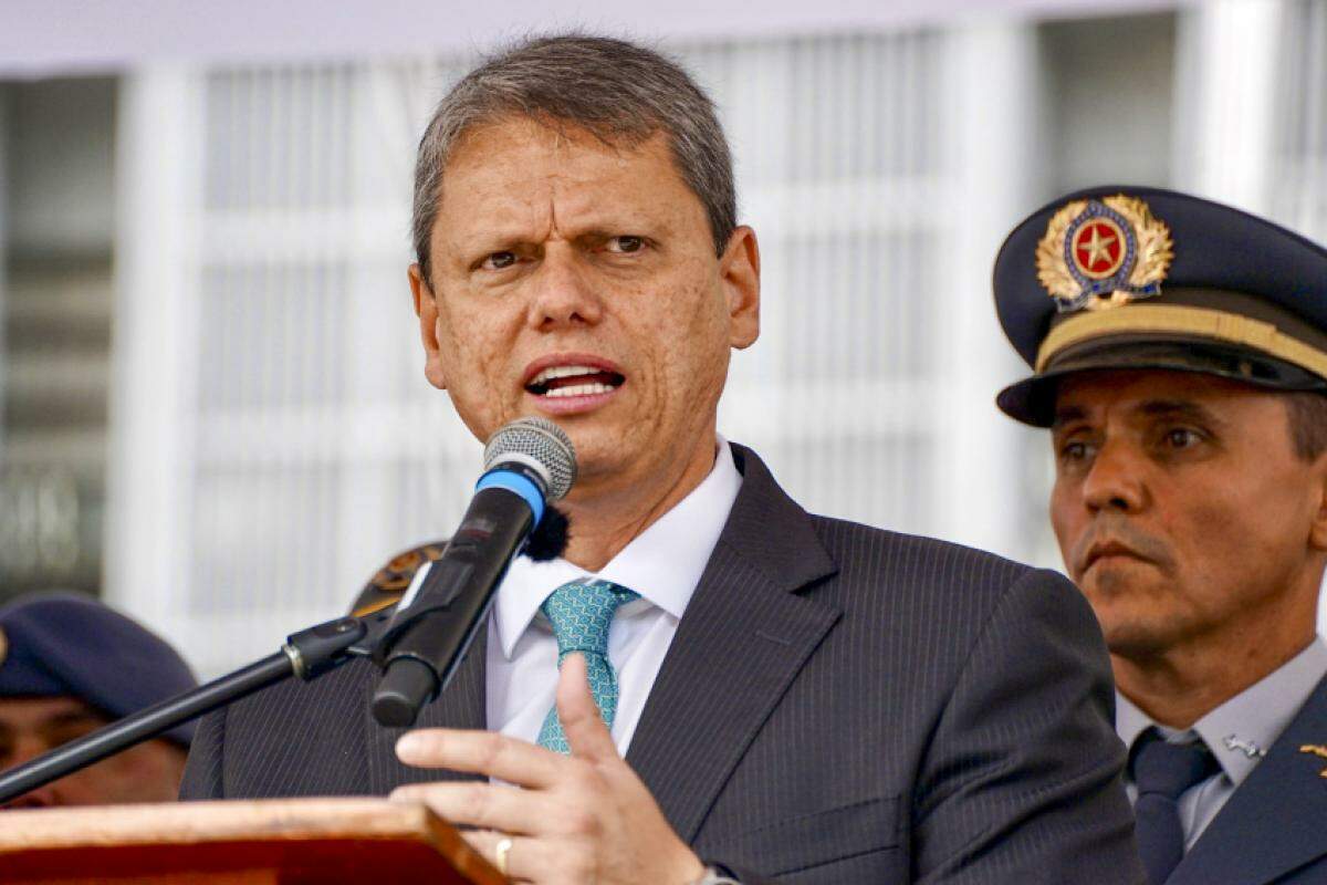 O governador de São Paulo, Tarcísio de Freitas