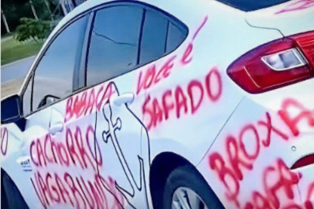 Levou chifre do marido e pichou o carro dele: 'broxa'