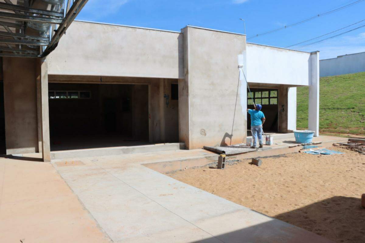 Obra em creche no Jardim Piratininga, em Franca