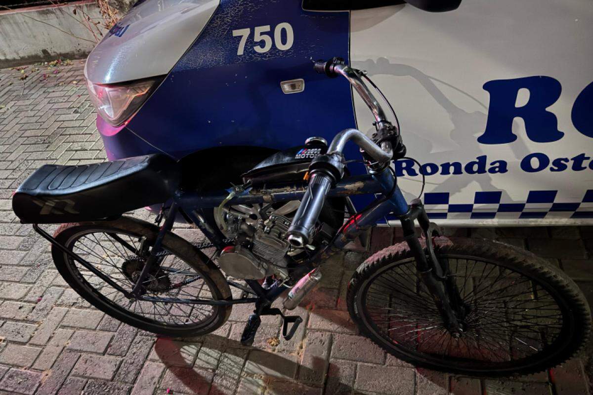 Jovem é detido, após causar perturbação com bicicleta motorizada em bairro residencial de Araçatuba