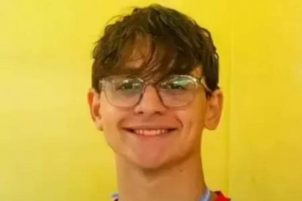 O jovem nadador Matías Bottoni, de 17 anos