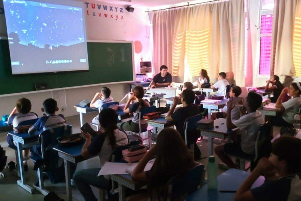 Alunos EMEB Christianne Dezuani, em Franca