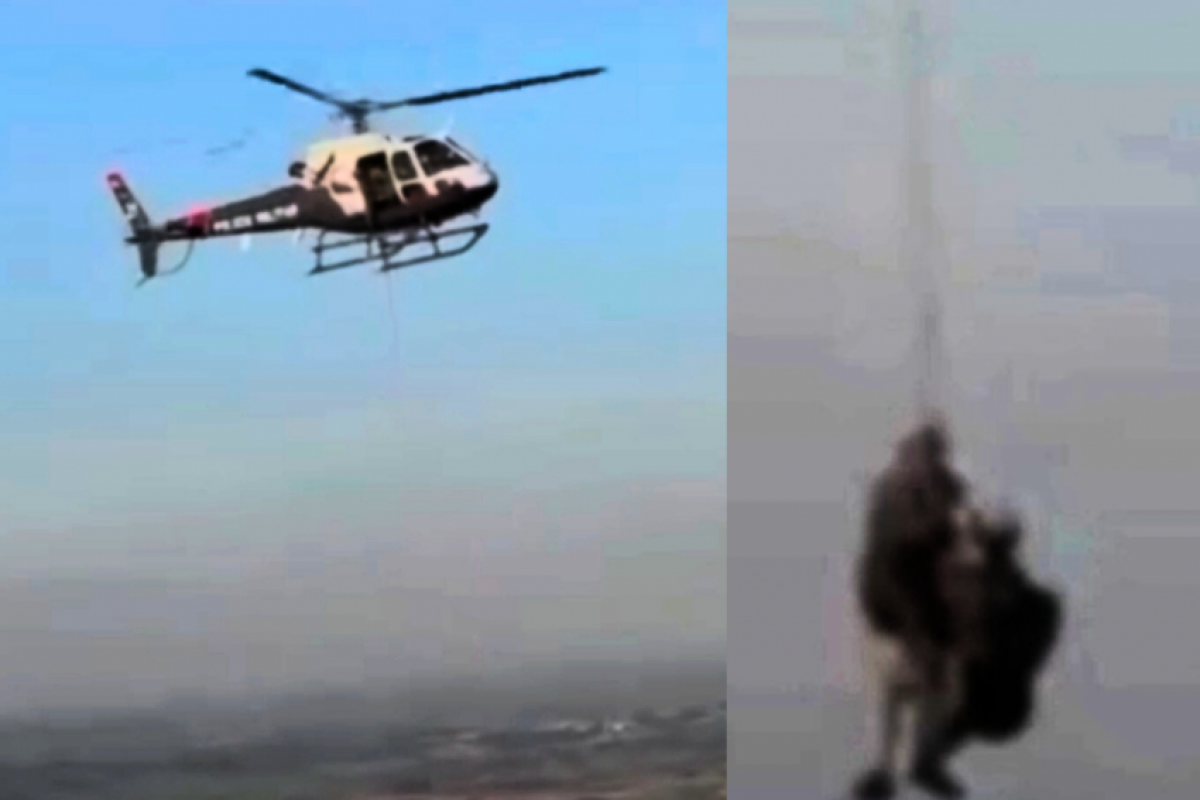 Apesar do grau de dificuldade, o resgate foi concluído com êxito.