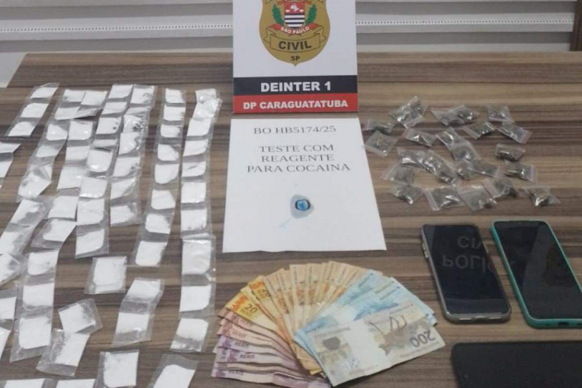 Produtos apreendidos pela Polícia Civil
