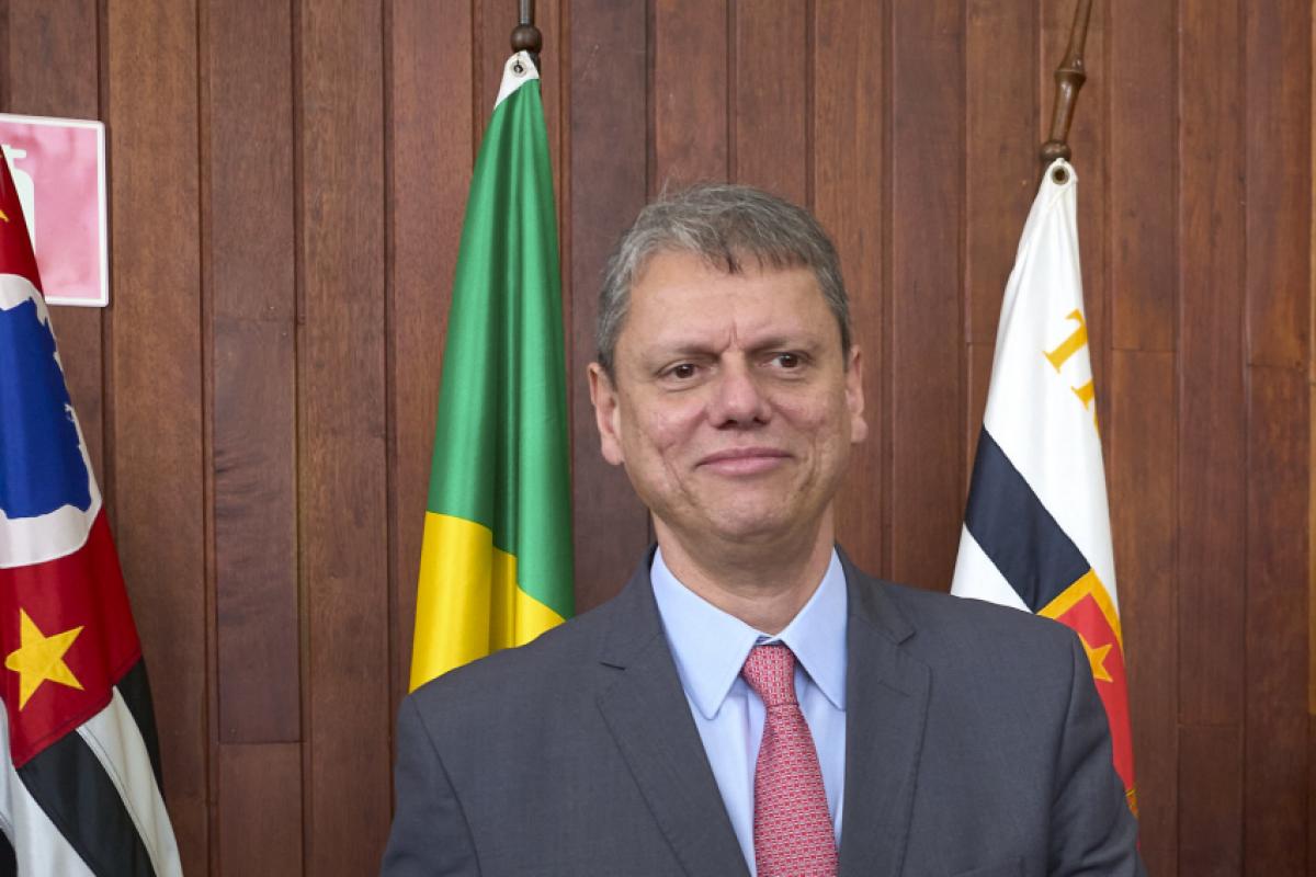 O governador Tarcísio de Freitas estará em Piracicaba nesta quarta-feira (28)